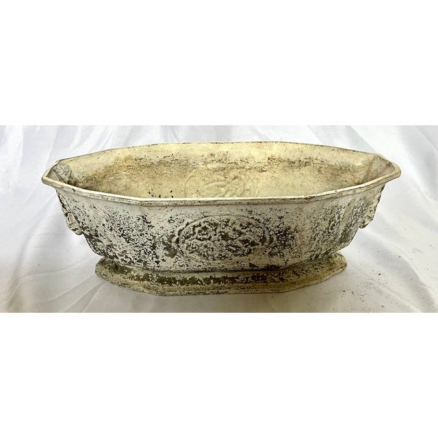 Late 19th Century Late 1800s Belgian Painted Cast Iron Footed Planter For Sale - Image 5 of 15