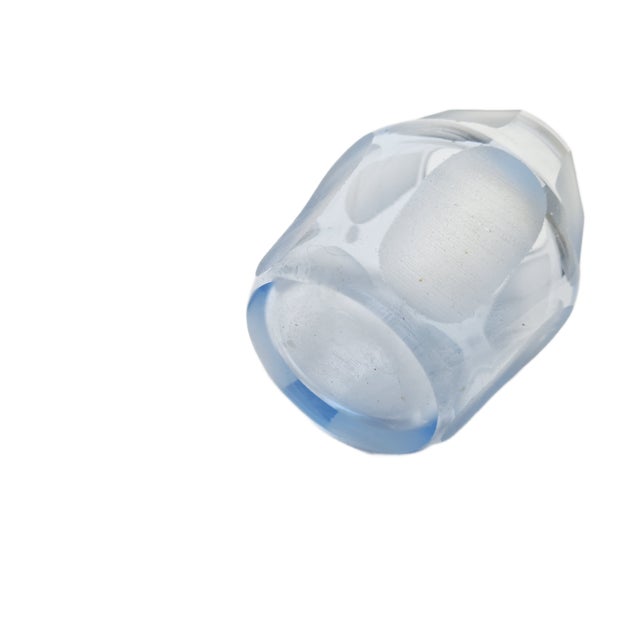Glass Postmodern Crystal Vase, Poland, 1950s For Sale - Image 7 of 13