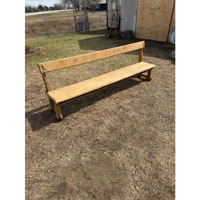 French Country Large 19th Century French Country Bleached Solid Oak Benches For Sale - Image 3 of 15