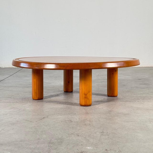 Charlotte Perriand Round Pine Coffee Table by Charlotte Perriand for Les Arcs, France, 1960s For Sale - Image 4 of 18