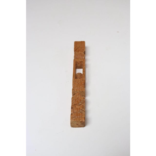 Vintage Folk Art Hand-Carved "Ball in Cage" Geometric Whimsy Sculpture For Sale - Image 15 of 18