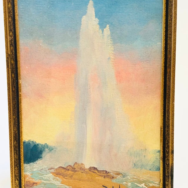 Boho Chic Small Colorful Geyser Original Painting For Sale - Image 3 of 10
