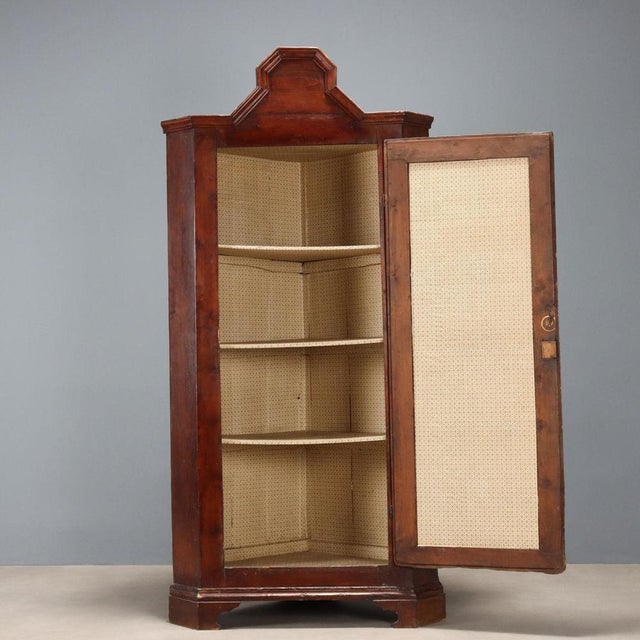 Umbertino Corner Cabinet in Fir and Poplar For Sale - Image 3 of 10