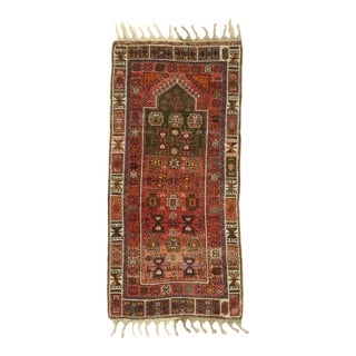 Vintage Turkish Oushak Prayer Rug, 02'05 X 05'02 For Sale