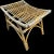 Rattan stool from the 70s, Provençal work from the south of France