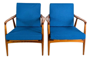 Mid-Century Teak Easy Chairs, Set of 2