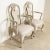 Late 19th Century Antique Pair of Gray Painted Swedish Arm Chairs For Sale - Image 4 of 12