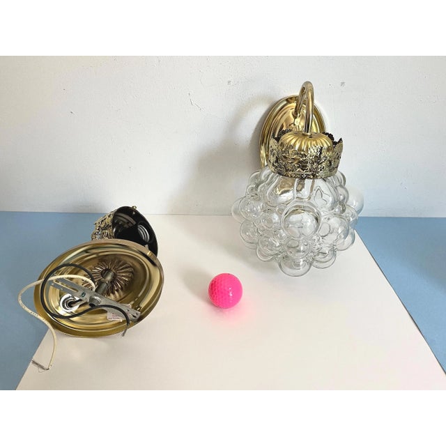 1960s Bubble Glass Sconces, Pair For Sale - Image 6 of 17