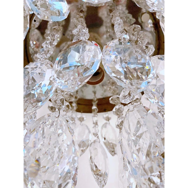 Brass 1960s Italian Brass Rim Layered Chandelier For Sale - Image 8 of 9