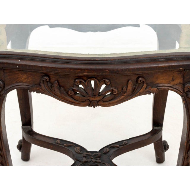 Early 20th Century Louis XV Style Glass Top Side Table, Ca. 1900 For Sale - Image 5 of 7
