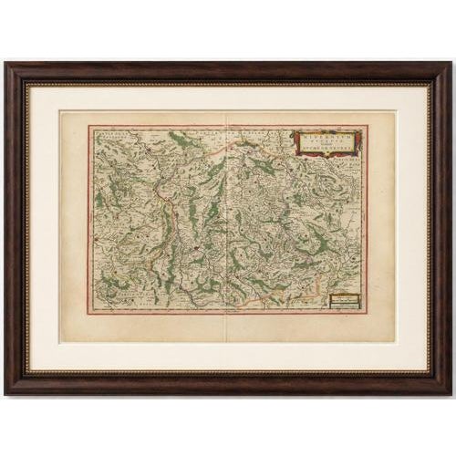 This original seventeenth-century map depicts the historic Duchy of Nevers and the surrounding Nivernais region of central...