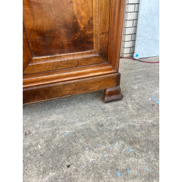 French 19th Century Louis Philippe Solid Walnut Two Door Buffet For Sale - Image 10 of 12