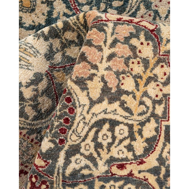 Textile Mogul, One-of-a-Kind Hand-Knotted Area Rug - Gray, 4' 2" x 6' 5" For Sale - Image 7 of 8