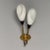 Italian Mid-Century Modern, Wall Sconces, Patinated Brass, Opaline Glass, Italy, 1950s For Sale - Image 4 of 11