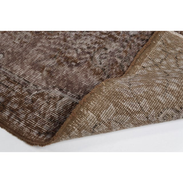Turkish Dark Grey Vintage Floor Turkish Carpet For Sale - Image 3 of 10