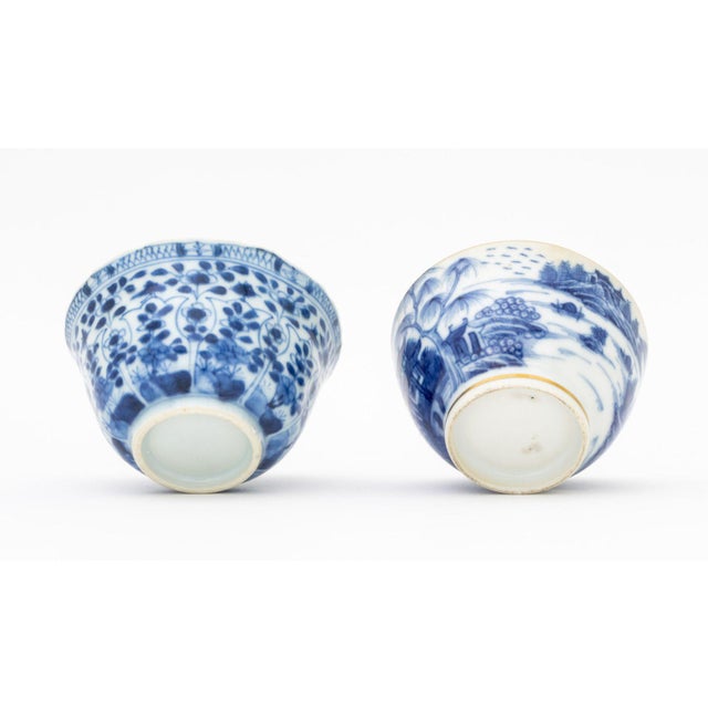 Chinese Export Blue and White Porcelain Teacups and Saucers - Set of 6 For Sale - Image 18 of 18