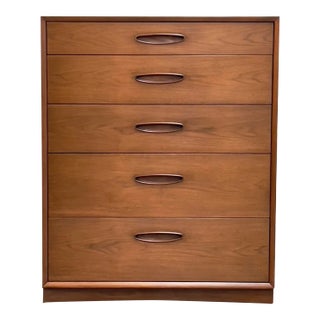 Mid Century Modern Highboy Dresser by Henredon For Sale