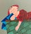 Harry Dunn, Whimsical Harry Dunn Painting Sleeping Girl Mid Century Americana Folk Art For Sale In Miami - Image 6 of 12