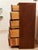 Mid 20th Century Five Drawer Bowed Front Art Deco Dresser Highboy For Sale - Image 4 of 11