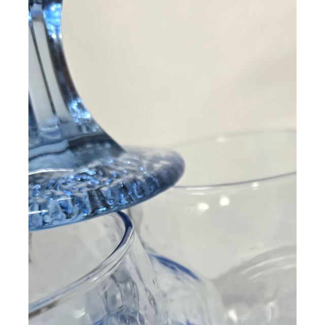 Vintage Periwinkle Ice Goblets- Set of Four For Sale - Image 16 of 18