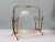 Mid-Century Modern Magazine Rack in Brass and Glass, Italy, 1950s-1960s For Sale - Image 3 of 7