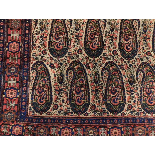 Beige Antique Persian Senneh Rug For Sale - Image 8 of 13