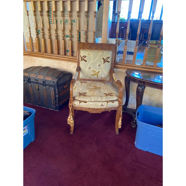 Mid 20th Century Louis XV Fauteuil Chair From Mid Century France For Sale - Image 4 of 10