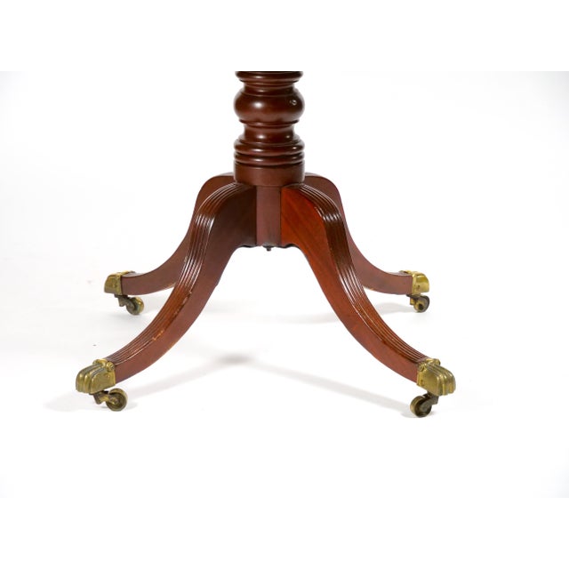 Wood English George III Inlay Mahogany Wood Breakfast Tilt Top Table For Sale - Image 7 of 17