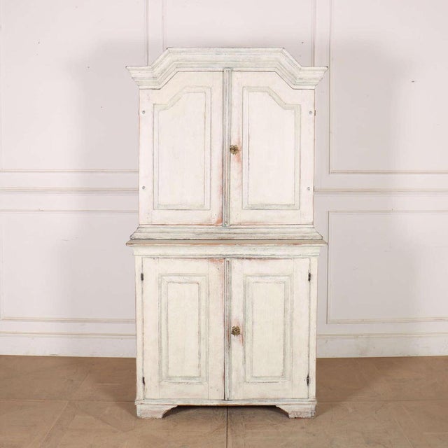 Swedish Painted Linen Cupboard For Sale - Image 12 of 12