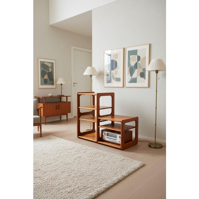 Vintage Danish Bookcase in Teak from Dyrlund, 1960s For Sale - Image 10 of 18