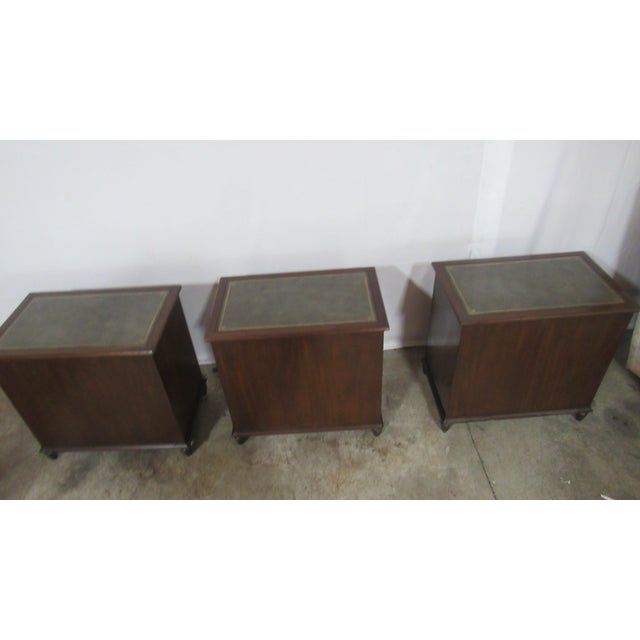 1980s Kittinger Four Piece Office Desk Set/File Chest Mahogany For Sale - Image 16 of 17