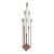 Vintage Brutalist Iron Floor Candelabra in the Style of Harry Bertoia For Sale