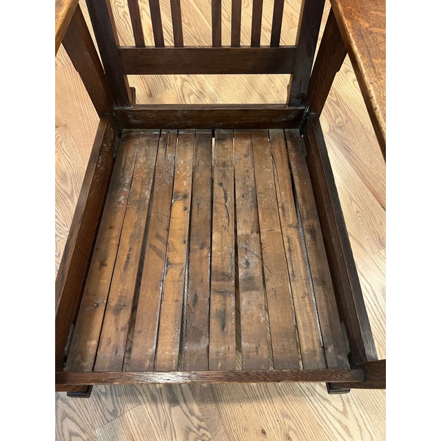 1910s 1910s Stickley Oversize Morris Rocking Chair For Sale - Image 5 of 7
