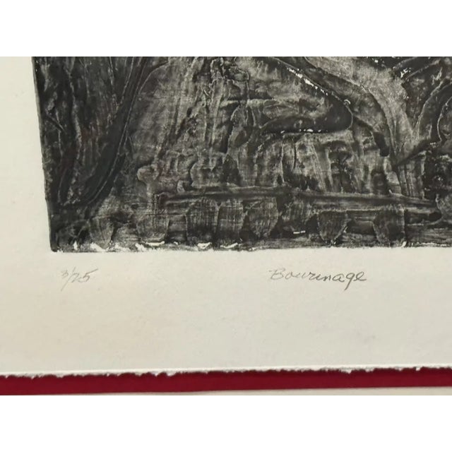 Freida Vredaparis (1928-) 1968 Surrealist Collagraph Print "Bourinage" Sgd. 3/25 For Sale - Image 4 of 6