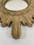 Gold Vintage Mid Century 16.5" Creamy Giltwood Sunburst Wall Mirror For Sale - Image 8 of 18