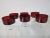 J G Durand Ruby Desert Glasses by Arcoroc France For Sale - Image 9 of 9