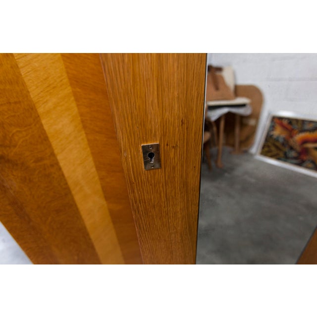 French Wardrobe with Compass Legs, Doors, Mirror and Drawer, 1960s For Sale - Image 12 of 18