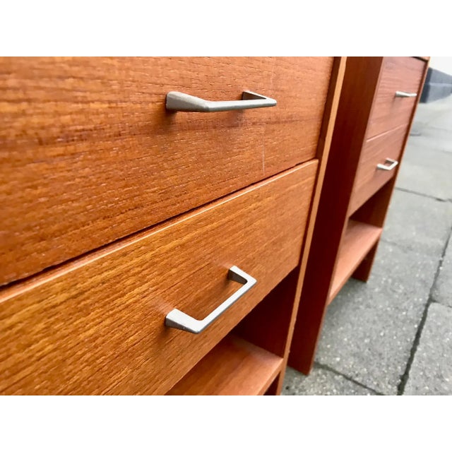 1970s Vintage Danish Teak Nightstands, 1970s, Set of 2 For Sale - Image 5 of 8