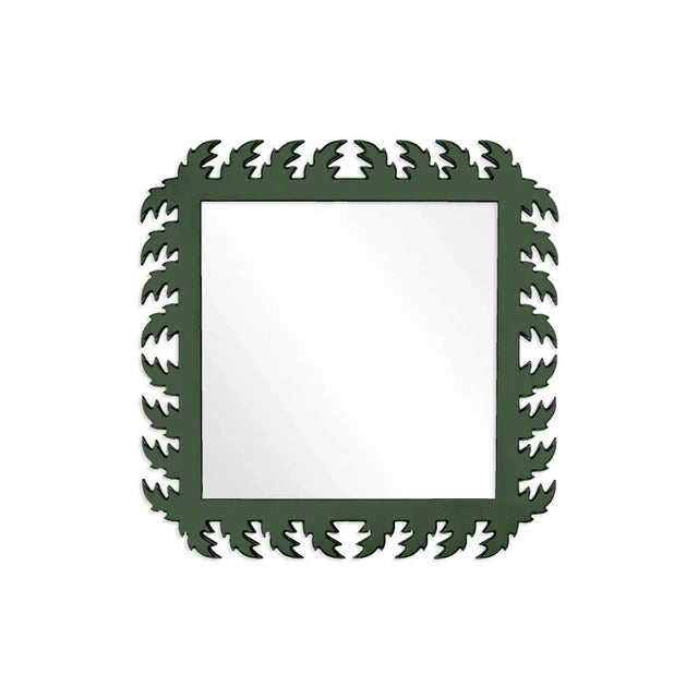 Contemporary Fleur Home Audubon Square Mirror in Duck Green, 33x33 For Sale - Image 3 of 3