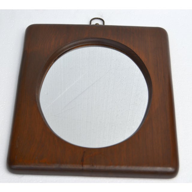 1976 Walnut Wood Belart Inc. Masterpiece Collection Hallway Wall Mirror Mid-Century Modern For Sale - Image 11 of 14