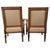 French Early 19th Century Pair of Antique Walnut Louis XVI Style Bergère Chairs For Sale - Image 3 of 8
