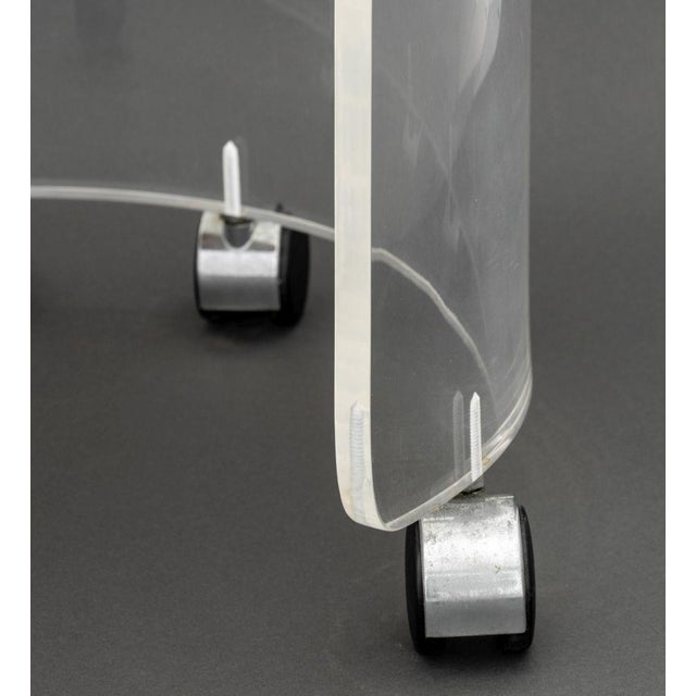 Transparent Philippe Starck Style Lucite Vanity Chair For Sale - Image 8 of 11