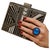 Stone Bochic “Orient” Vintage London Blue Topaz & Orange Sapphire Ring, 18K Gold & Silver For Sale - Image 7 of 15