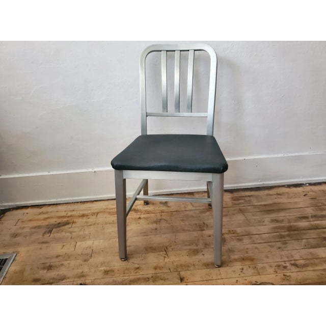 1950s Goodform Aluminum Navy Chair/ Mid Century Industrial Office Seating For Sale - Image 10 of 10