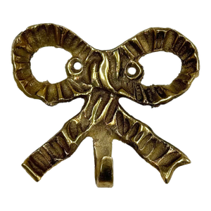 Vintage Brass Bow Wall Hook
