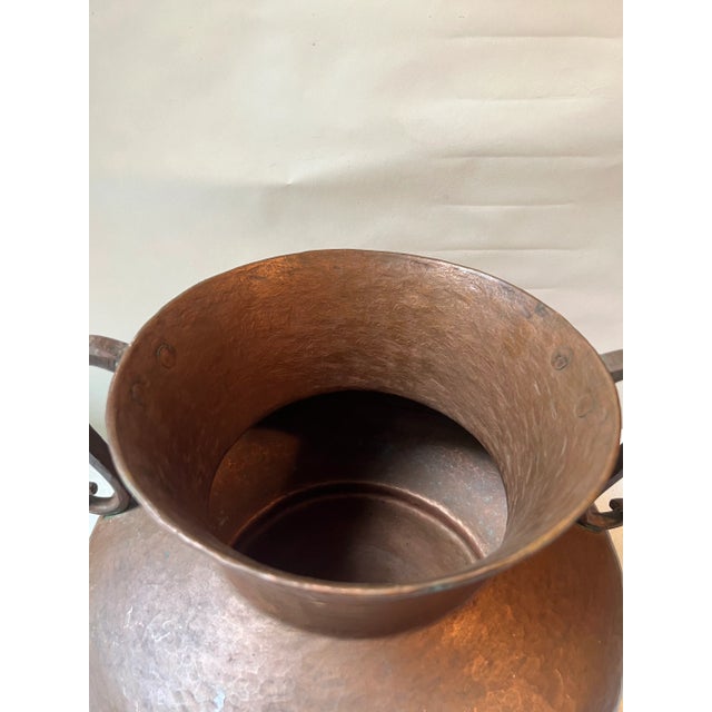 Large Late 19th Century Antique Hammered Copper Pot For Sale - Image 9 of 13