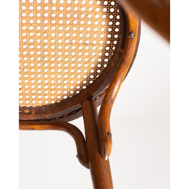 Pair of J & J Kohn Thonet Bentwood Cane Viennese Café Chairs For Sale - Image 12 of 17
