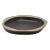 Bowl in Black Oak With Bronze Patina Brass Details by R&y Augousti For Sale