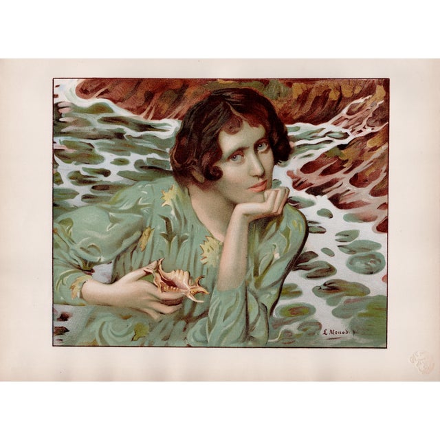 Lucien Hector Monod (1867 - 1957) La Voix des Sources (The Voice of the Sources) Original Lithograph from the glorious...