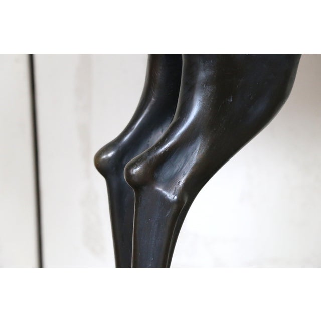 1980s Vintage Deer Figurative Sculpture, Bronze-Finish Fiberglass For Sale - Image 14 of 18